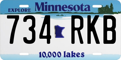 MN license plate 734RKB