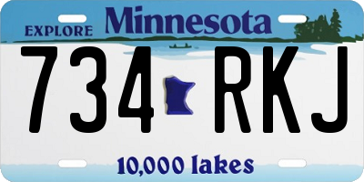 MN license plate 734RKJ