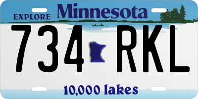 MN license plate 734RKL
