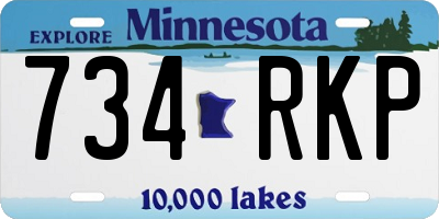 MN license plate 734RKP