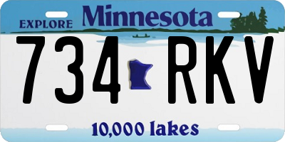 MN license plate 734RKV