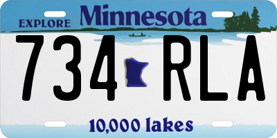 MN license plate 734RLA