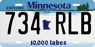 MN license plate 734RLB