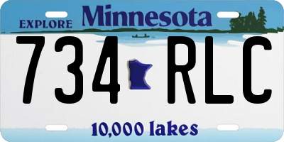 MN license plate 734RLC