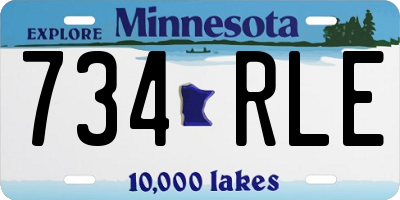 MN license plate 734RLE