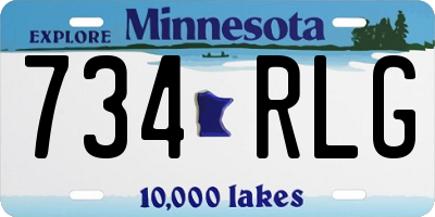 MN license plate 734RLG