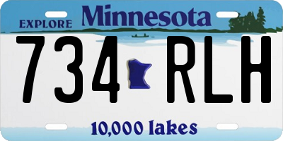 MN license plate 734RLH