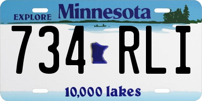 MN license plate 734RLI