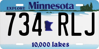 MN license plate 734RLJ