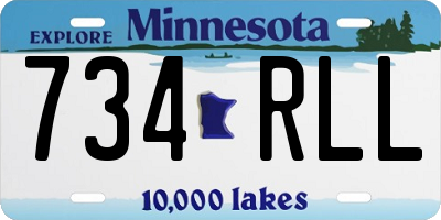 MN license plate 734RLL