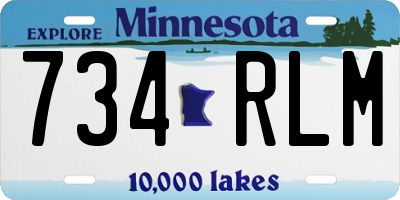 MN license plate 734RLM