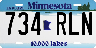 MN license plate 734RLN