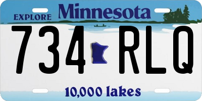 MN license plate 734RLQ