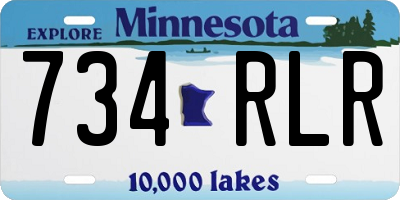 MN license plate 734RLR