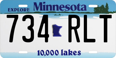 MN license plate 734RLT