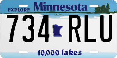 MN license plate 734RLU