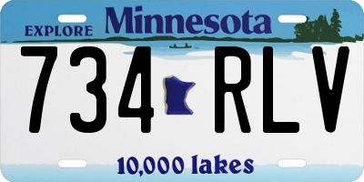 MN license plate 734RLV