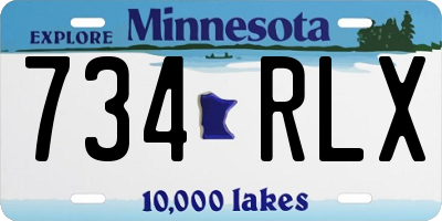 MN license plate 734RLX