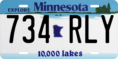 MN license plate 734RLY