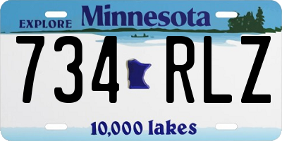 MN license plate 734RLZ