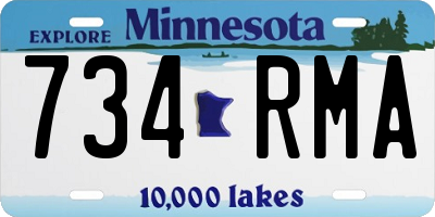 MN license plate 734RMA