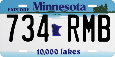 MN license plate 734RMB