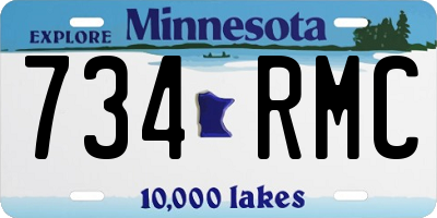 MN license plate 734RMC