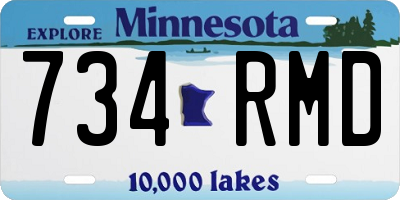 MN license plate 734RMD