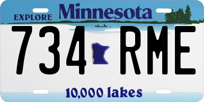 MN license plate 734RME