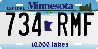 MN license plate 734RMF