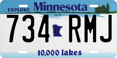 MN license plate 734RMJ