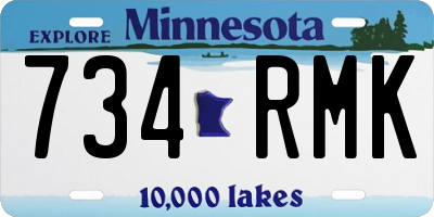 MN license plate 734RMK