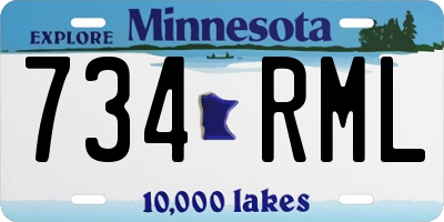 MN license plate 734RML