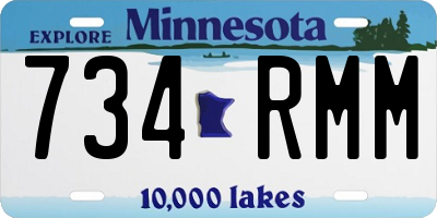 MN license plate 734RMM