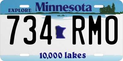 MN license plate 734RMO