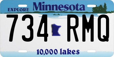 MN license plate 734RMQ
