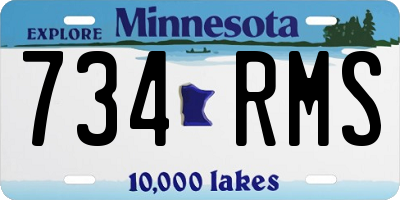 MN license plate 734RMS