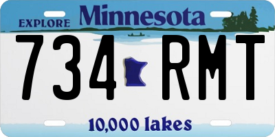 MN license plate 734RMT