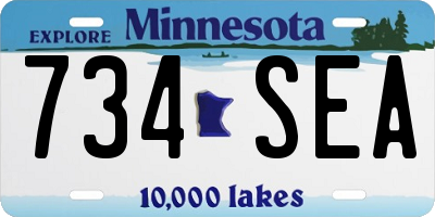 MN license plate 734SEA