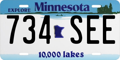 MN license plate 734SEE