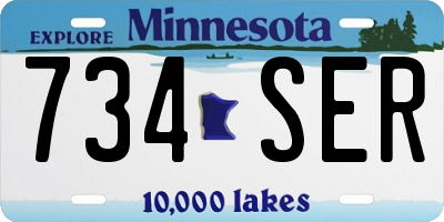 MN license plate 734SER