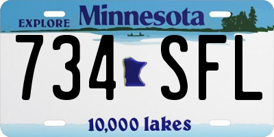 MN license plate 734SFL