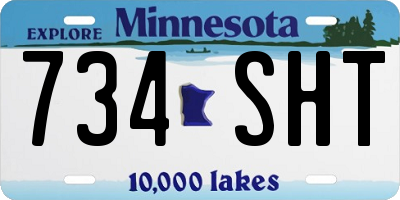 MN license plate 734SHT