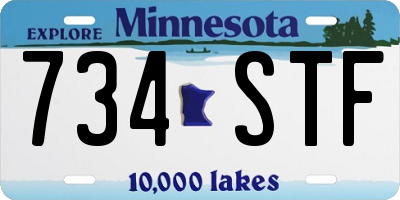 MN license plate 734STF