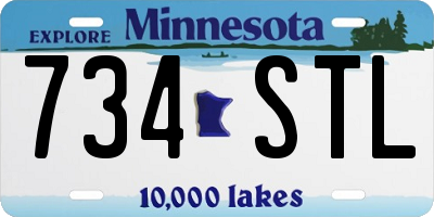 MN license plate 734STL