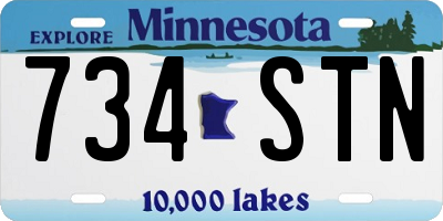 MN license plate 734STN