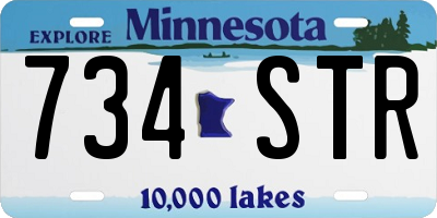 MN license plate 734STR