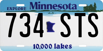 MN license plate 734STS