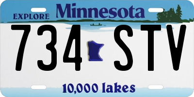 MN license plate 734STV