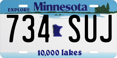 MN license plate 734SUJ